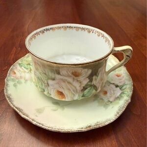 Vintage Floral Teacup and Saucer Set